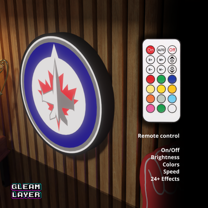 Winnipeg Jets Led Light Box NHL Sports Bar Light Display Wall Sign
