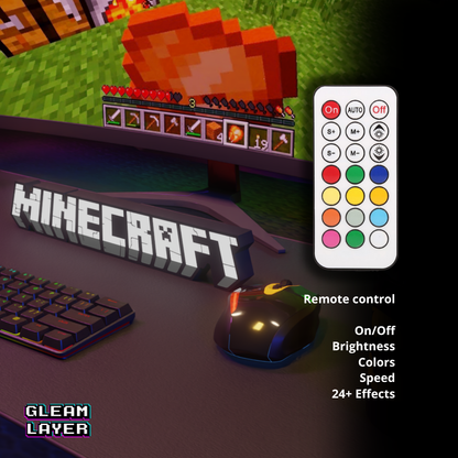 Minecraft Led Gaming Light Sign