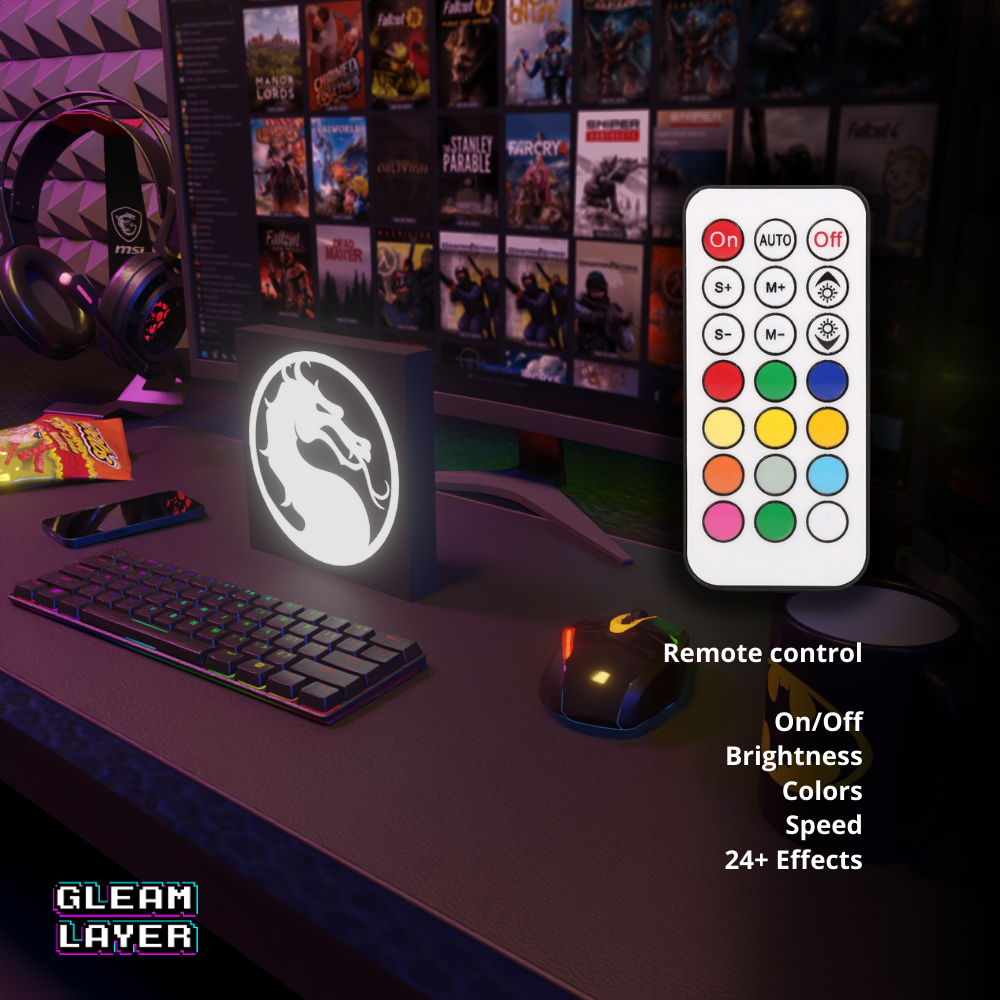 Mortal Kombat Led Gaming Light Sign
