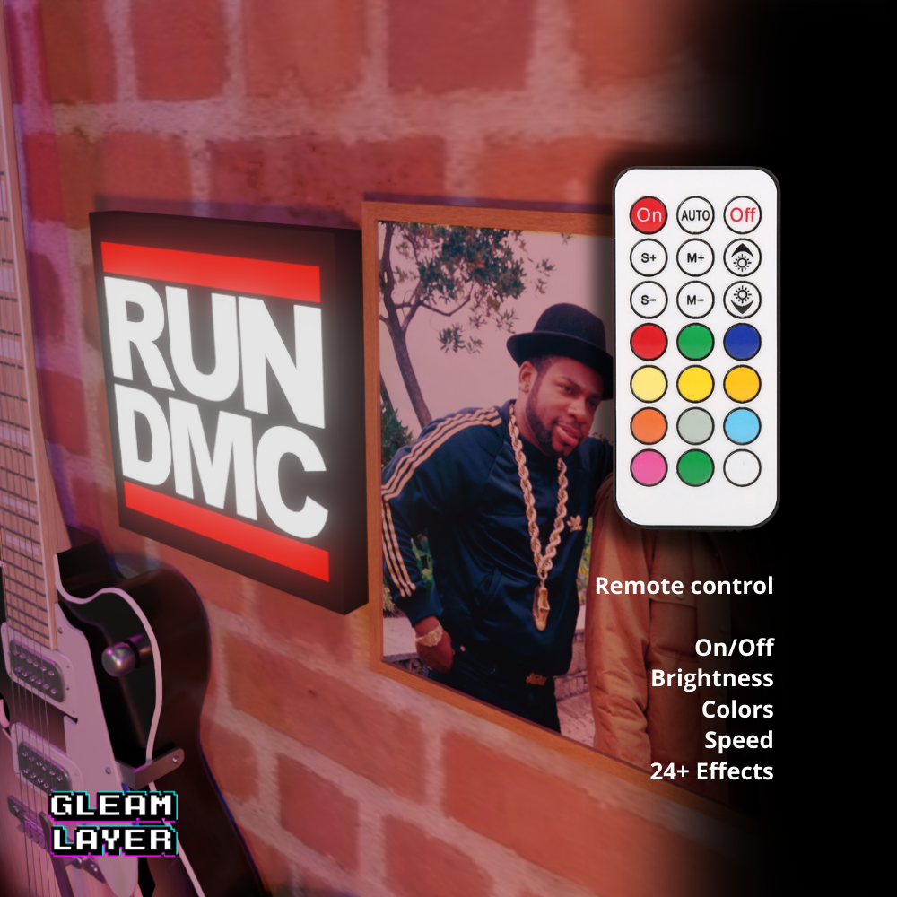 Run DMC Led RGB Light Wall Sign