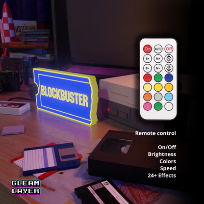 Blockbuster Video Store Logo Led RGB Light Sign
