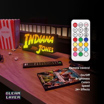 Indiana Jones Movie Led Light Sign