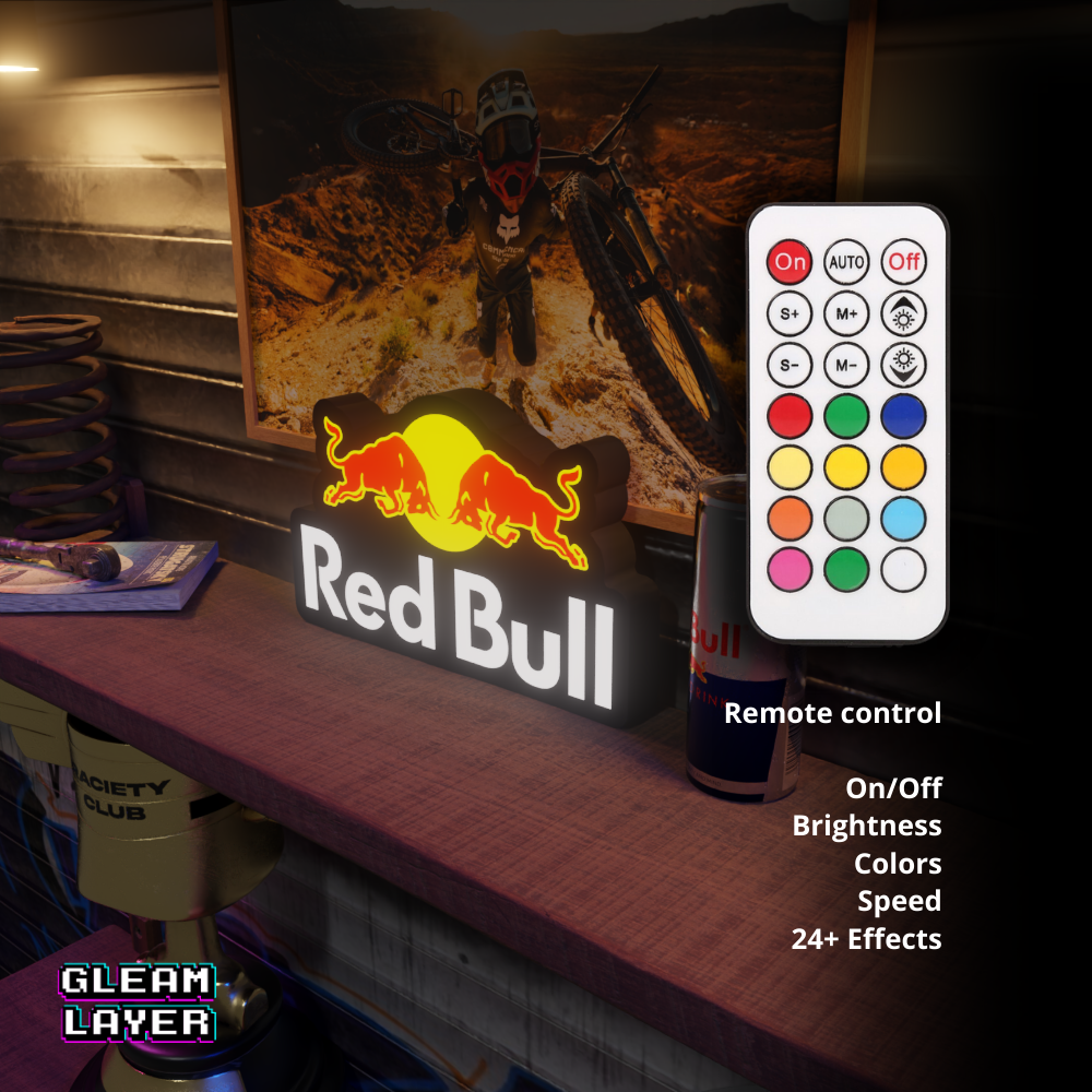 Red Bull LED-Lichtschild
