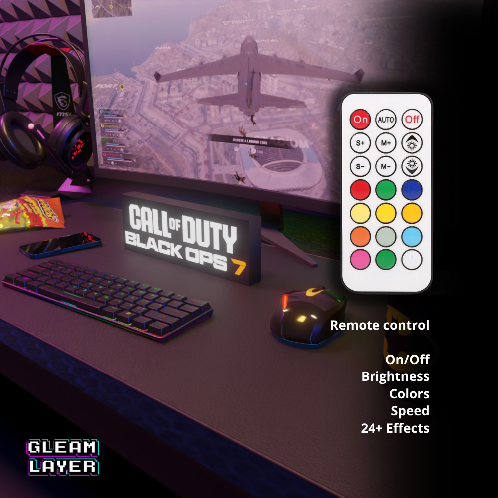Call of Duty Black Ops 7 Led Gaming RGB Light Sign