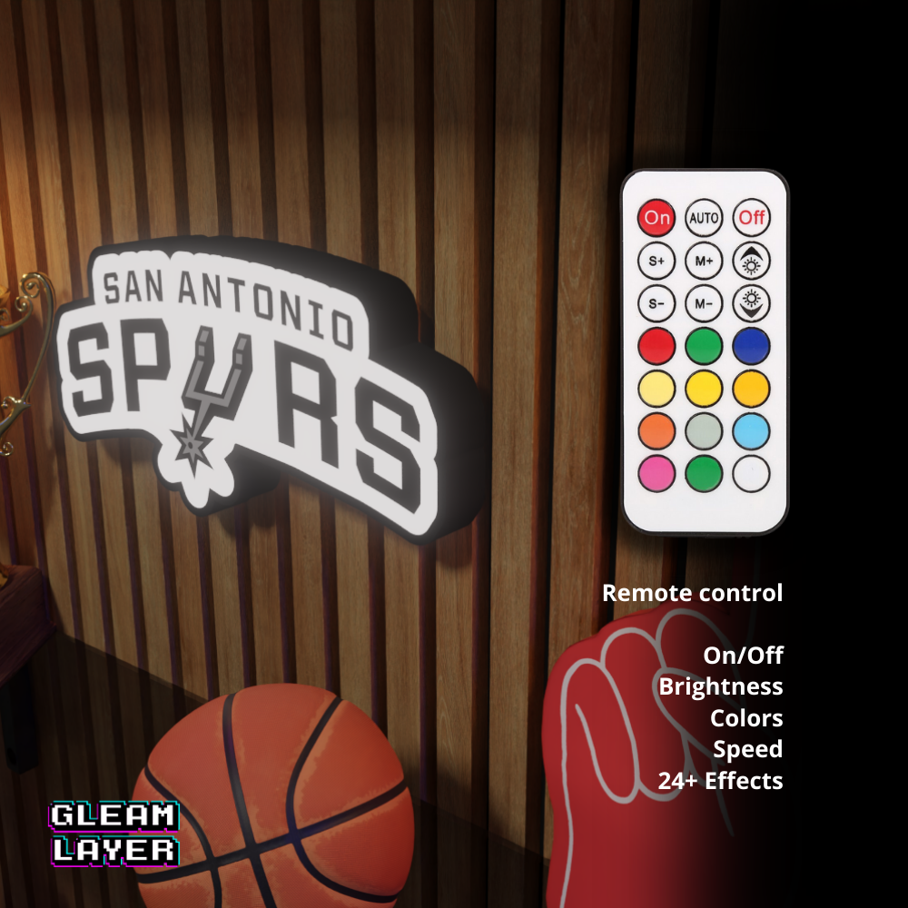 San Antonio Spurs Led Light Box NBA Sports Bar Light Display Wall Sign