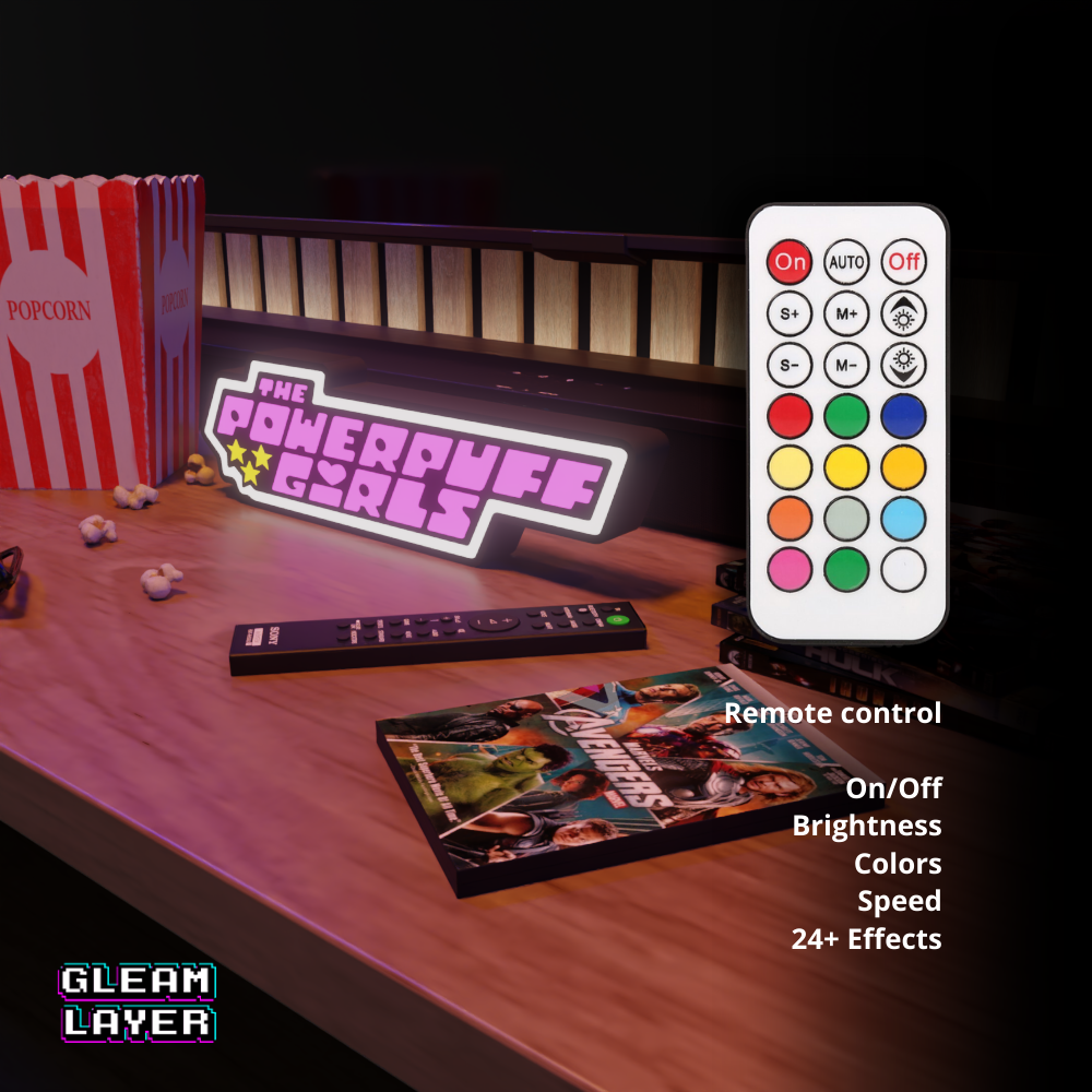 Powerpuff Led Lightbox Rgb Light Sign