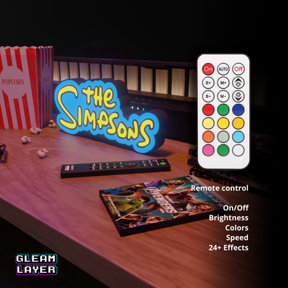 The Simpsons Led Lightbox Rgb Light Sign