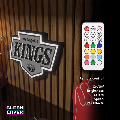 Los Angeles Kings Led Light Box NHL Sports Bar Light Display Wall Sign
