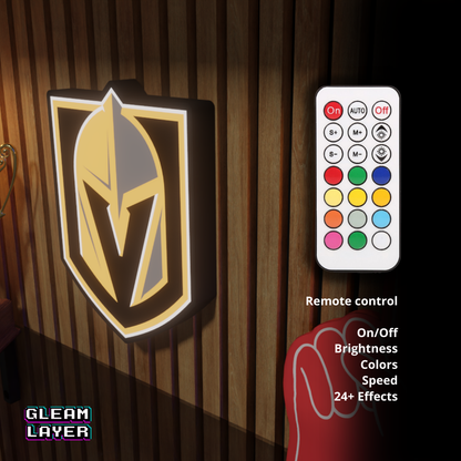 Vegas Golden Knights Led Light Box NHL Sports Bar Light Display Wall Sign