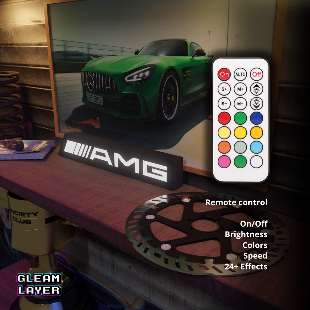 Mercedes AMG LED Leuchtkasten RGB Lichtschild