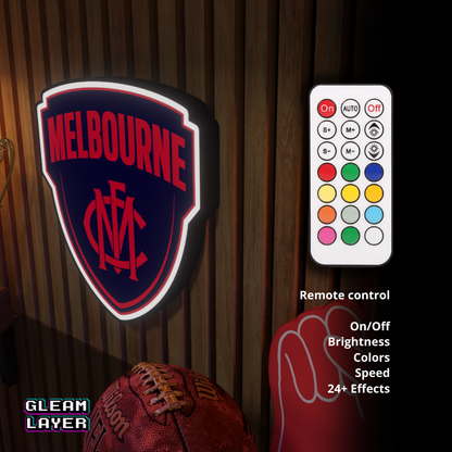 Melbourne Demons AFL Logo LED RGB Wall Display Light Sign