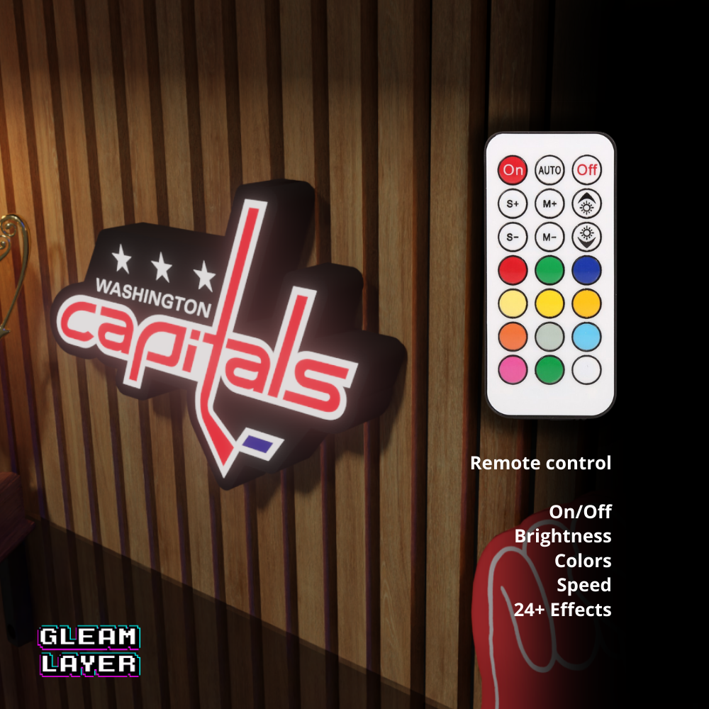Washington Capitals Led Light Box NHL Sports Bar Light Display Wall Sign