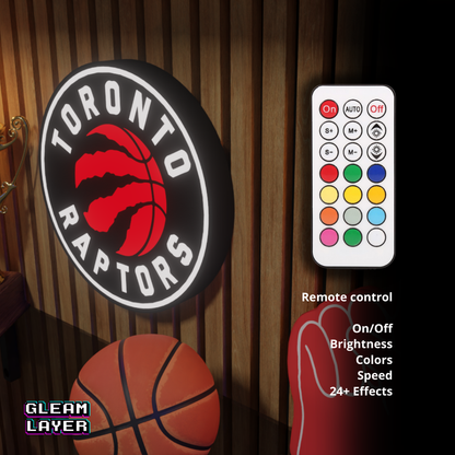 Toronto Raptors Led Light Box NBA Sports Bar Light Display Wall Sign