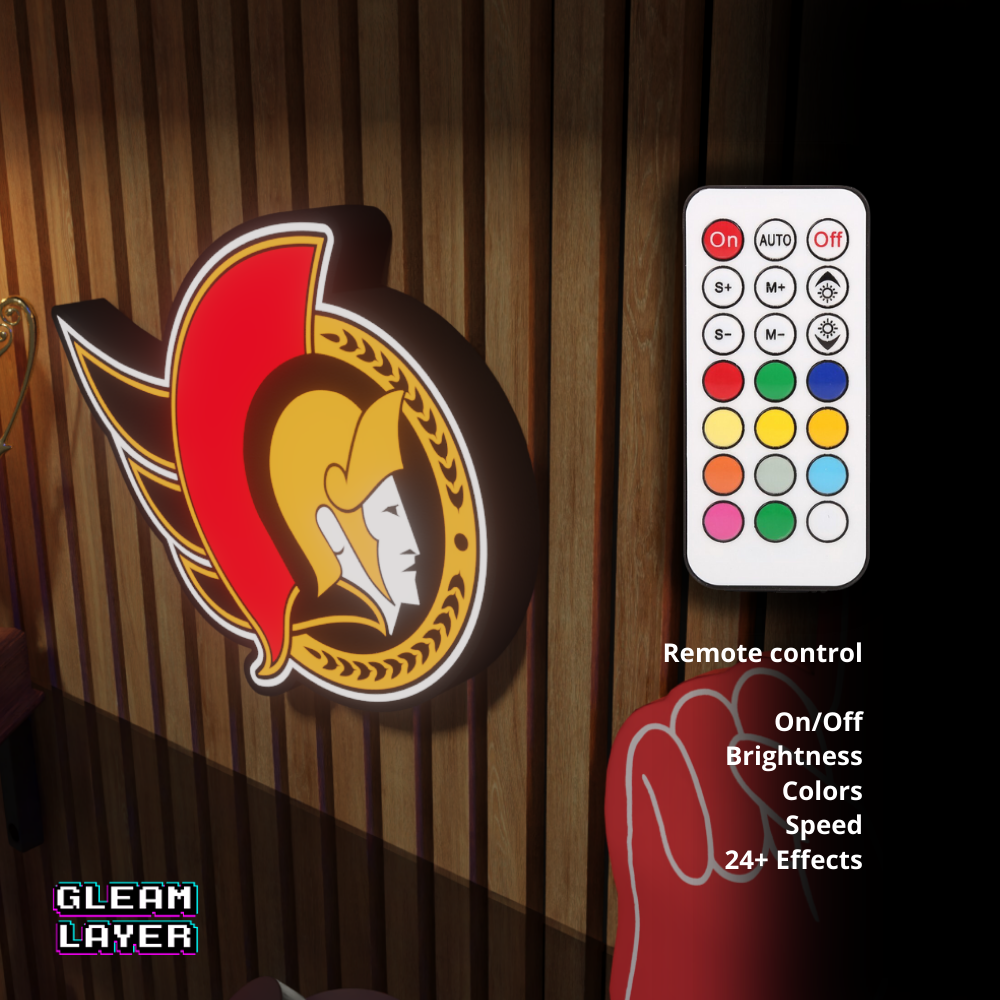Ottawa Senators Led Light Box NHL Sports Bar Light Display Wall Sign