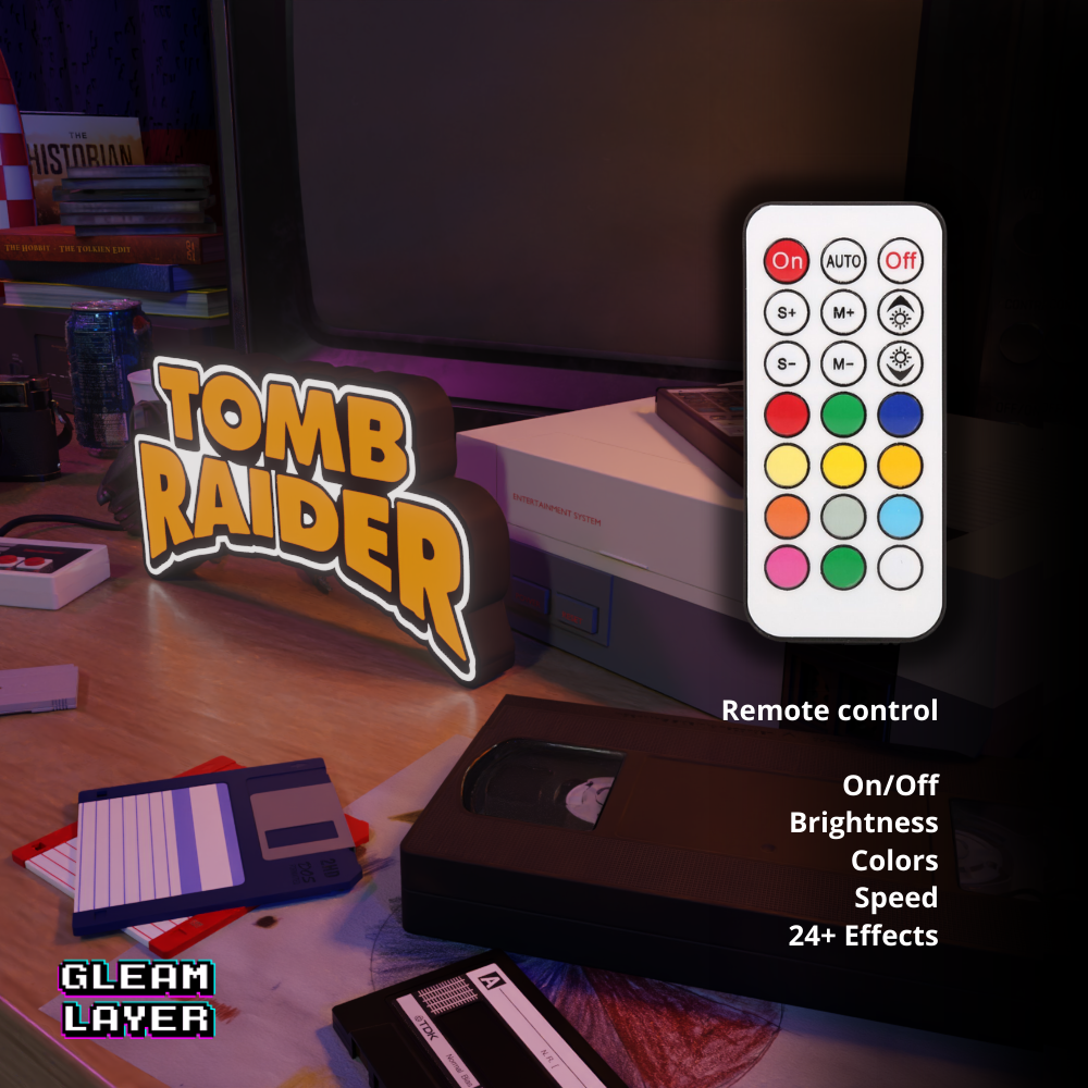 Tomb Raider Led Retro Gaming Light RGB Sign