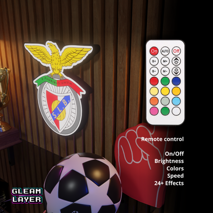 SLB Benfica Logo Led RGB Wall Display Light Sign