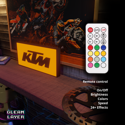 KTM Motorcycles Logo Led RGB Light Sign