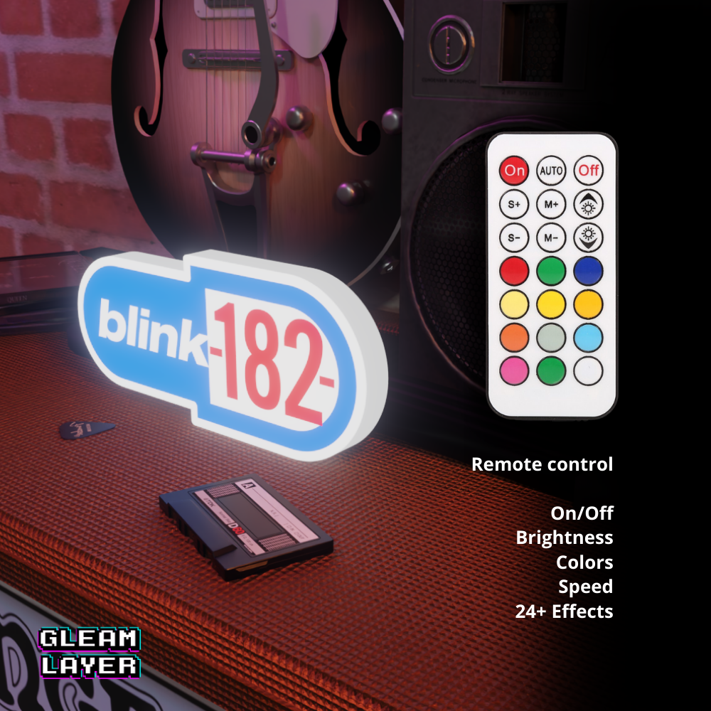 Blink 182 Old Logo Led RGB Light Sign
