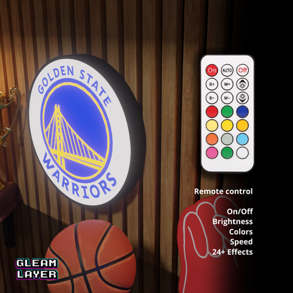 Golden State Warriors  Led Light Box NBA Sports Bar Light Display Wall Sign