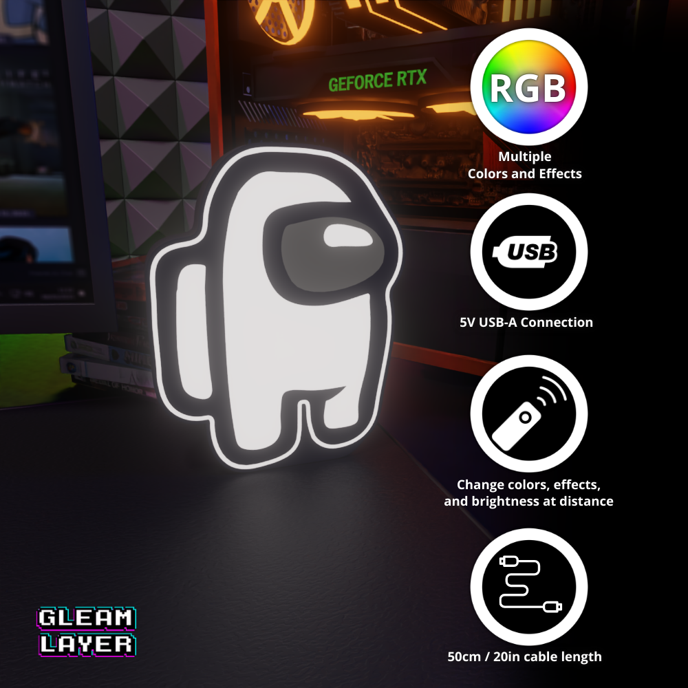 Among Us Suspect Led Gaming Light Sign