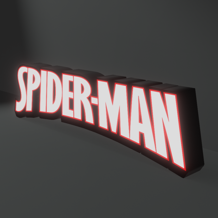 Spider Man Led Light Sign