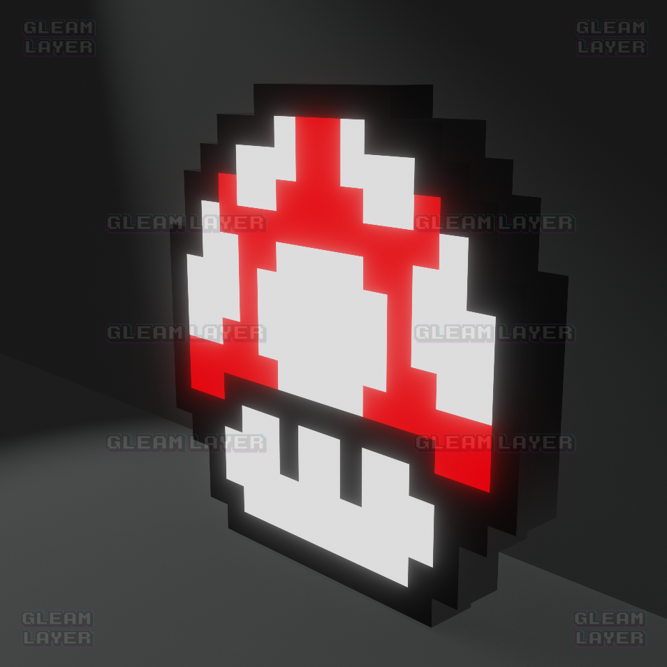 Super Mario Mushroom Led Gaming Light Sign