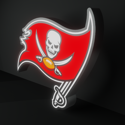 Tampa Bay Buccaneers Led Light Box NFC Team National Football League Display Sign