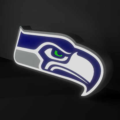 Seattle Seahawks Led Light Box NFC Team National Football League Display Sign