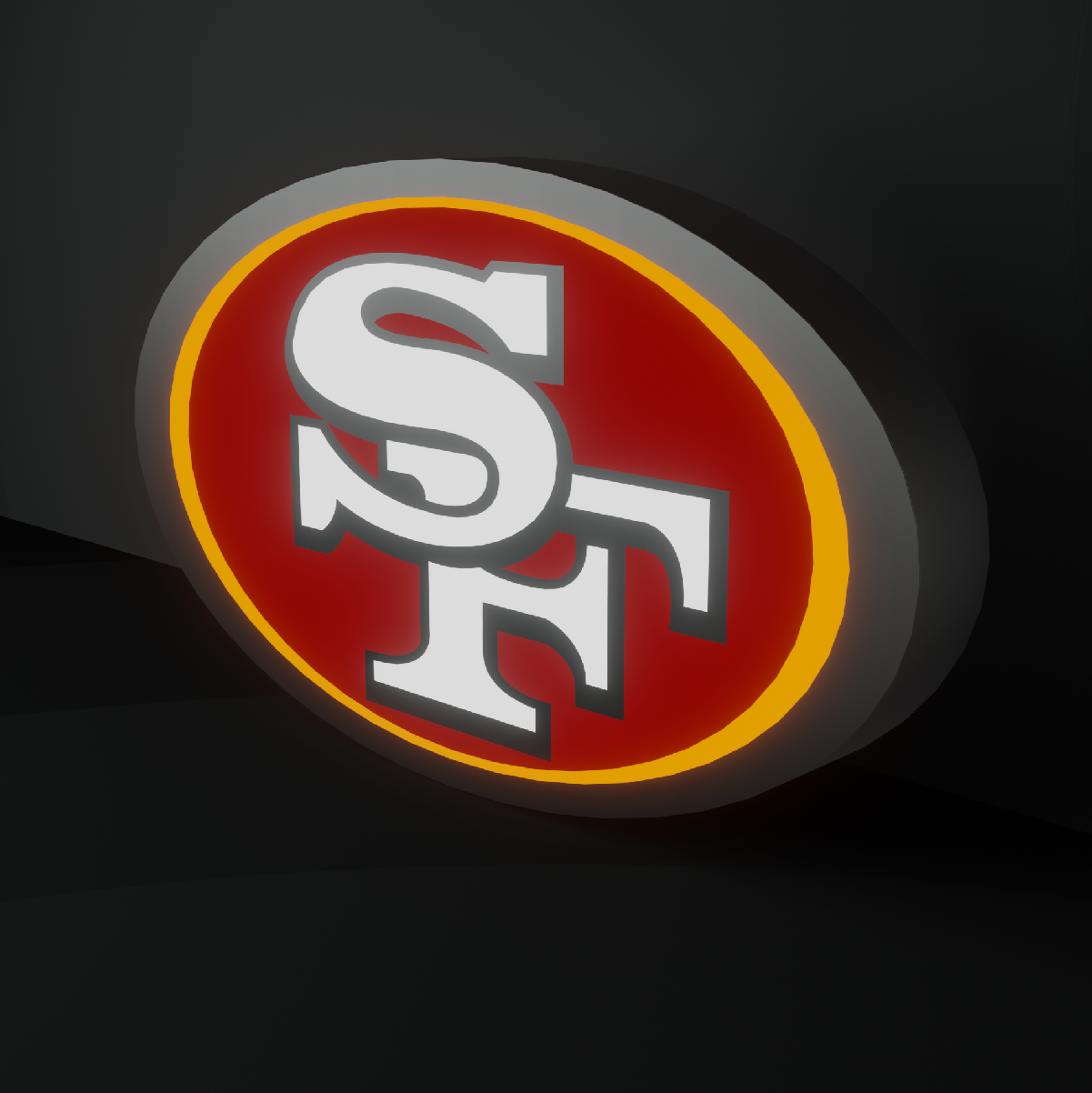 San Francisco 49ers Led Light Box NFC Team National Football League Display Sign