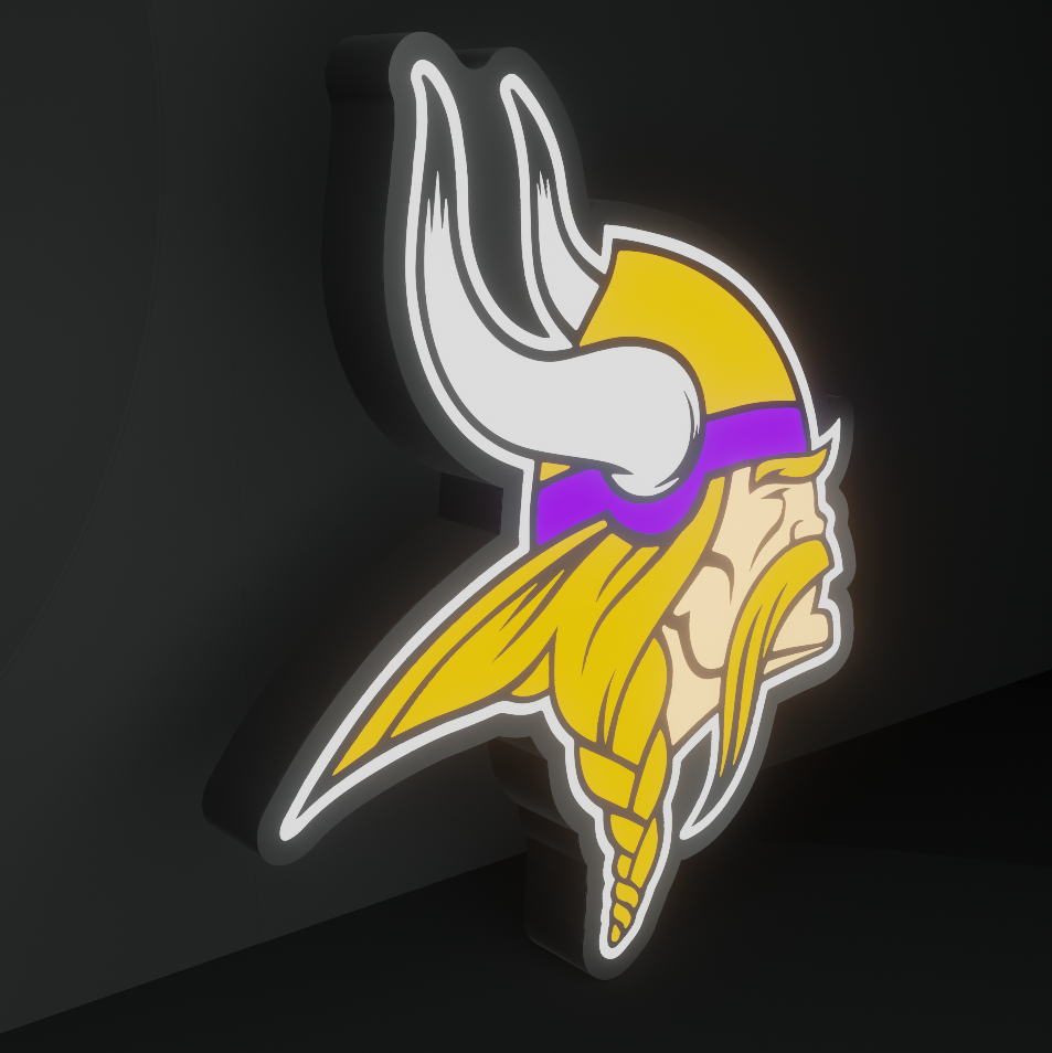 Minnesota Vikings Led Light Box NFC Team National Football League Display Sign