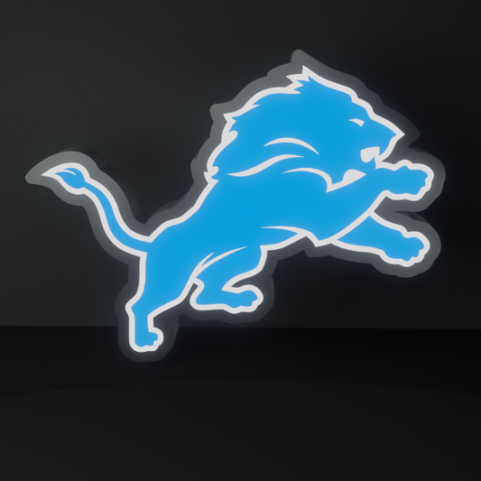 Detroit Lions Led Light Box NFC Team National Football League Display Sign