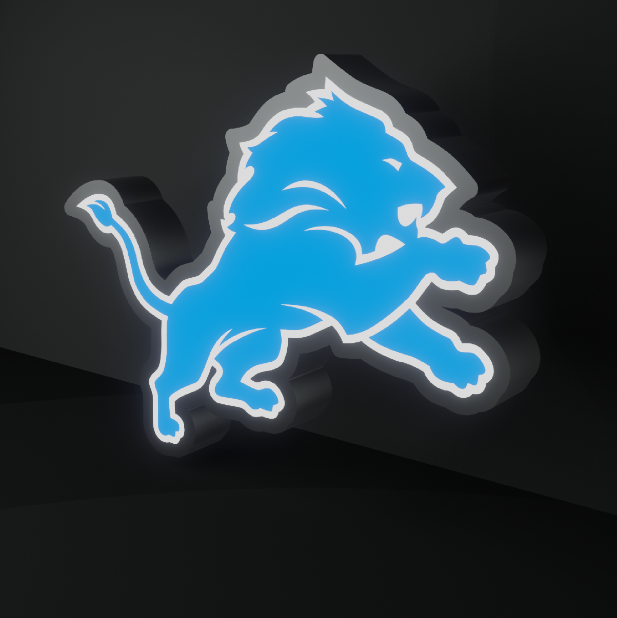 Detroit Lions Led Light Box NFC Team National Football League Display Sign