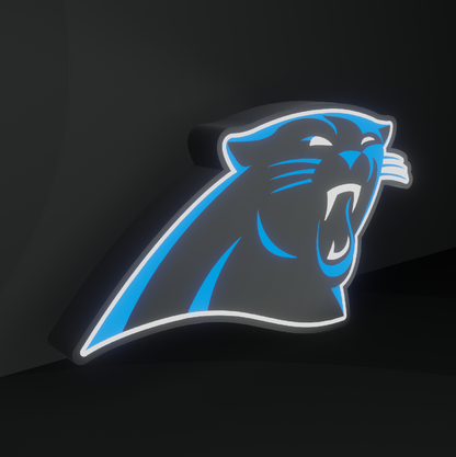 Carolina Panthers Led Light Box NFC Team National Football League Display Sign