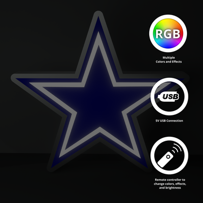 Dallas Cowboys Led Light Box NFC Team National Football League Display Sign