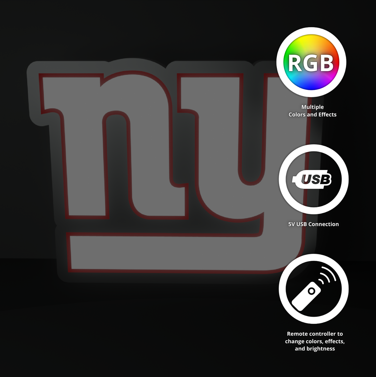 New York Giants Led Light Box NFC Team National Football League Display Sign