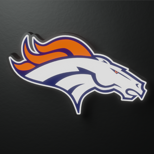 Denver Broncos Led Light Box AFC Team NFL National Football League Display Wall Sign