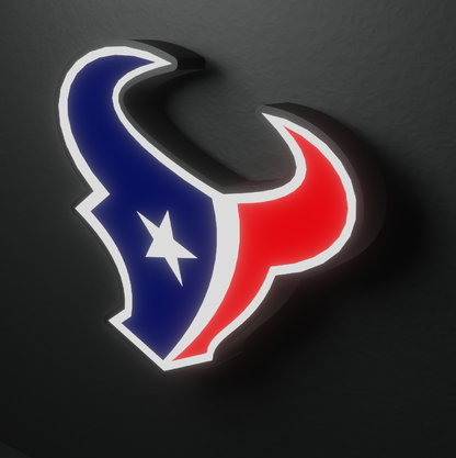 Houston Texans Led Light Box AFC Team NFL National Football League Display Wall Sign