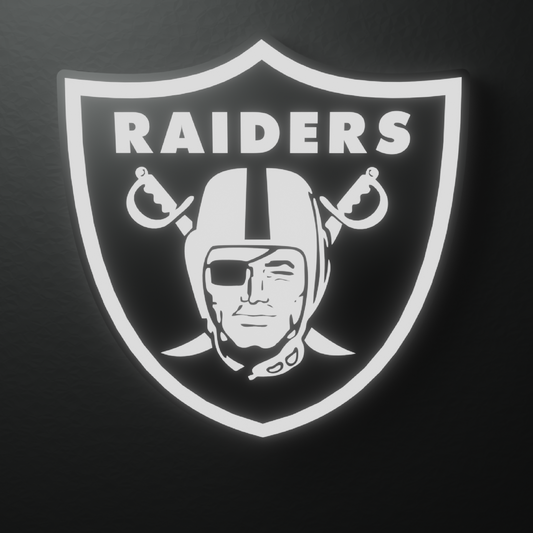 Las Vegas Raiders Led Light Box AFC Team NFL National Football League Display Wall Sign