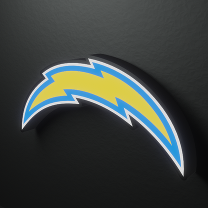 Los Angeles Chargers Led Light Box AFC Team NFL National Football League Display Wall Sign