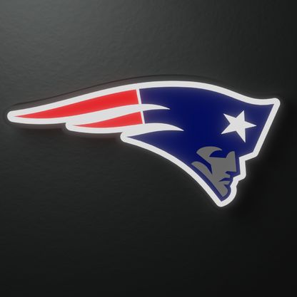 New England Patriots Led Light Box AFC Team NFL National Football League Display Wall Sign