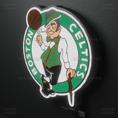 Boston Celtics Led Light Box NBA Sports Bar Light Display Wall Sign