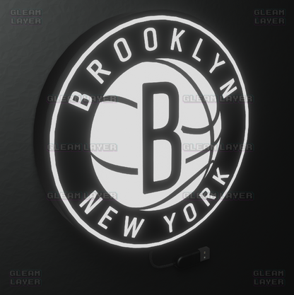 Brooklyn Nets Led Light Box NBA Sports Bar Light Display Wall Sign