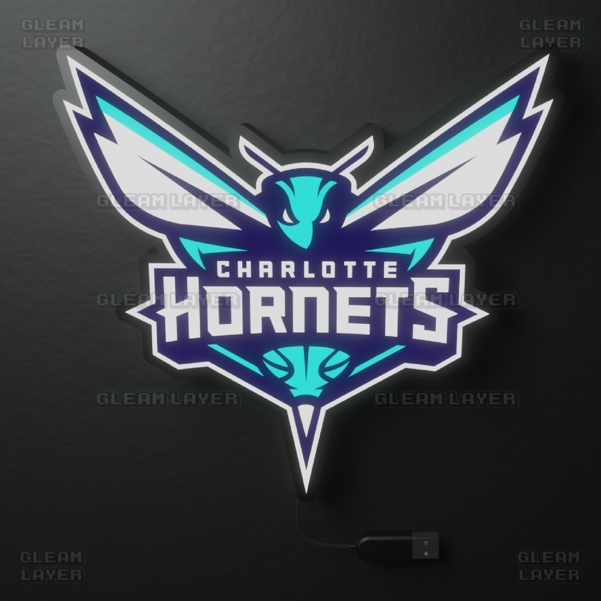 Charlotte Hornets Led Light Box NBA Sports Bar Light Display Wall Sign