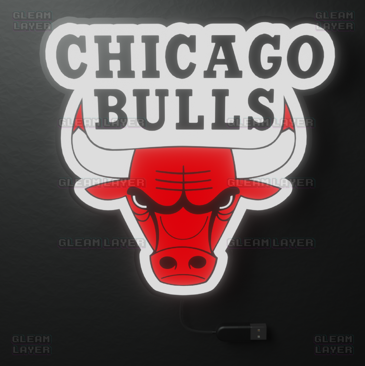 Chicago Bulls Led Light Box NBA Sports Bar Light Display Wall Sign