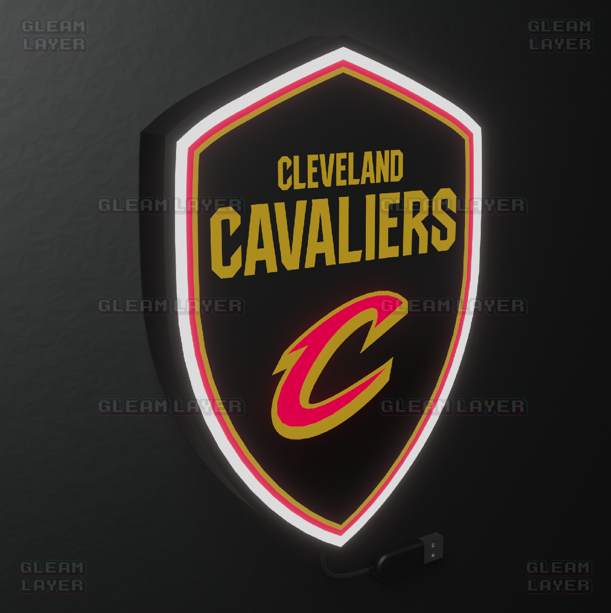 Cleveland Cavaliers Led Light Box NBA Sports Bar Light Display Wall Sign