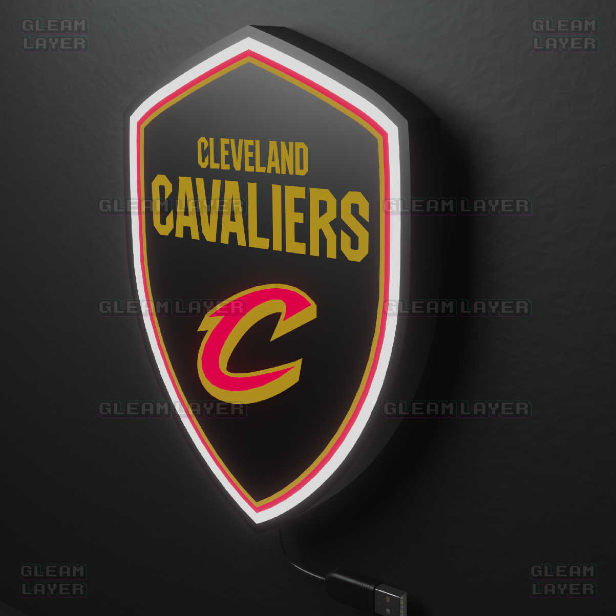 Cleveland Cavaliers Led Light Box NBA Sports Bar Light Display Wall Sign