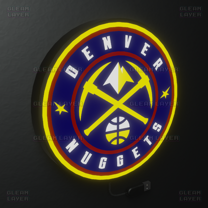 Denver Nuggets  Led Light Box NBA Sports Bar Light Display Wall Sign