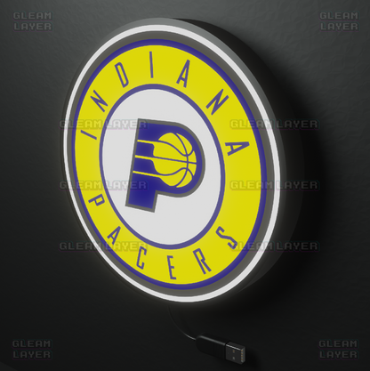 Indiana Pacers Led Light Box NBA Sports Bar Light Display Wall Sign