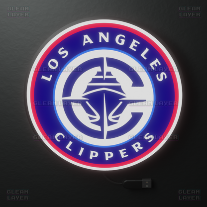 LA Clippers Led Light Box NBA Sports Bar Light Display Wall Sign