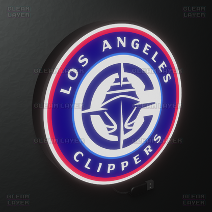 LA Clippers Led Light Box NBA Sports Bar Light Display Wall Sign